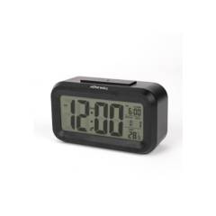 HOMEWELL - Reloj despertador negro 13.5x7.5x4.5cm