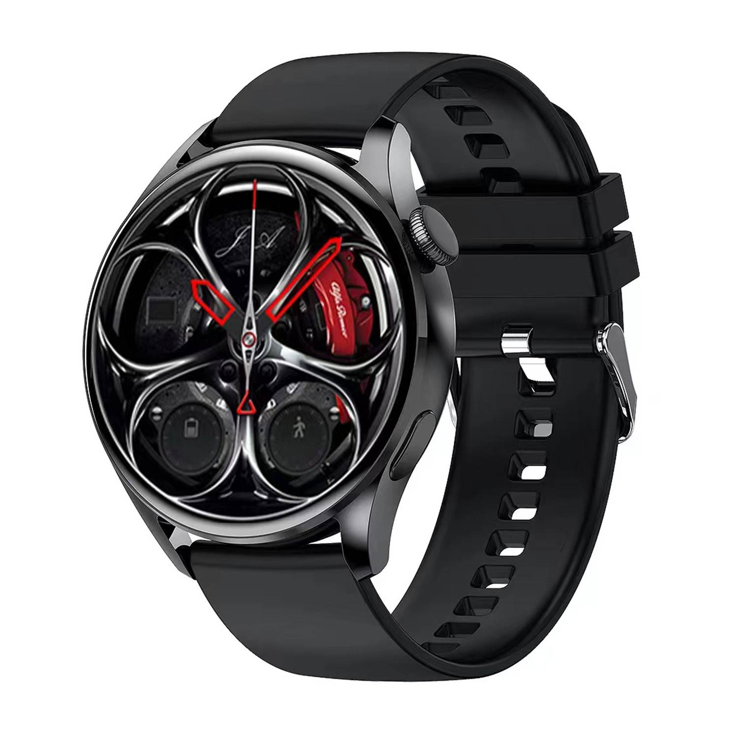 GENERICO Smartwatch Reloj Inteligente Redondo QS9 Negro