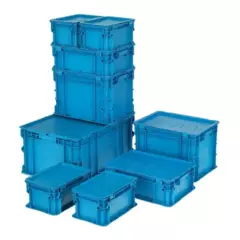 AUTORODEC - Pack de 9 cajas modulares azules 60x40x90 cm