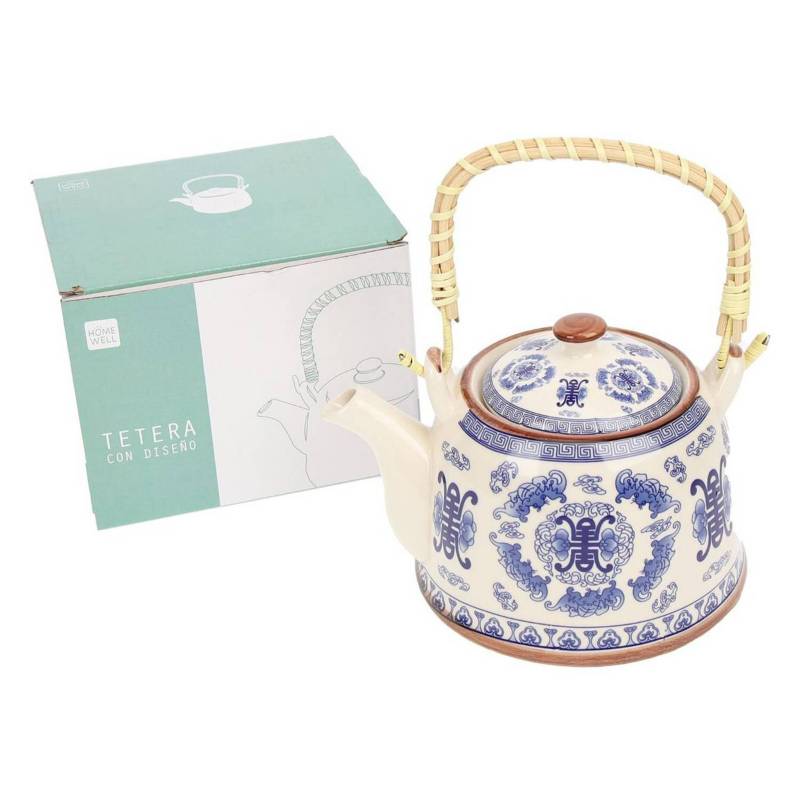 Tetera Newness de acero inoxidable pulido con tapa/filtro de té infusor  extraíble, tetera para el hogar, tetera para hojas sueltas y bolsas de té