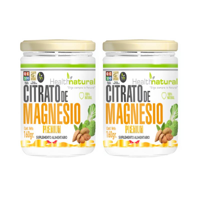 HEALTHNATURAL Set 2 Citrato de Magnesio en Polvo 160g Health Natural