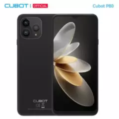 CUBOT - Celular Cubot P80 8GB 256GB tarjeta SIM dual 5200mAh Android 13-Negro