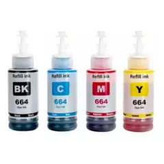 LOGIC - Pack 4 Tintas Alternativa Para Epson 664/667 100 ml (4 Colores)