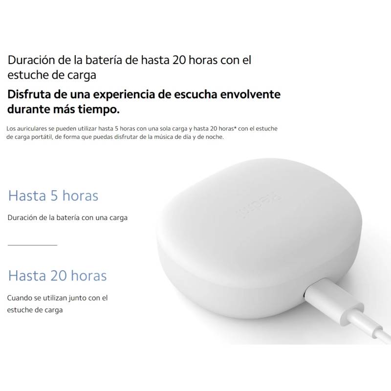 Xiaomi Redmi Buds 4 Lite - Blanco - Hasta 20 horas