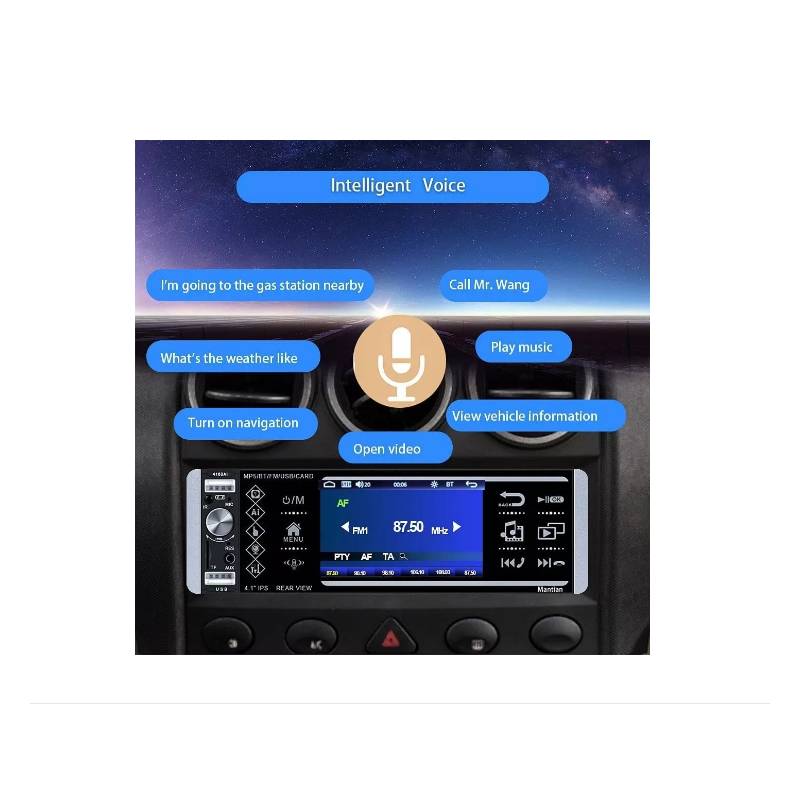 Radio De Auto 1 Din Pantalla 4.1' Bluetooth