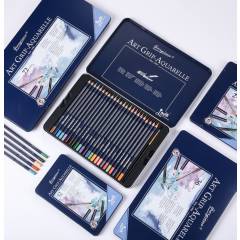 GIORGIONE - Caja metálica 24 lápices de colores acuarelables