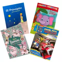 GUADAL - Pack 4 Libros colorear/cuentos infantiles