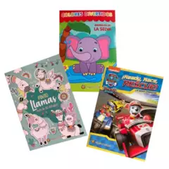 GUADAL - Pack 3 Libros colorear/cuentos infantiles