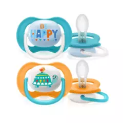 AVENT - Chupete Ultra Air Collection,  Happy/tortuga 6-18m