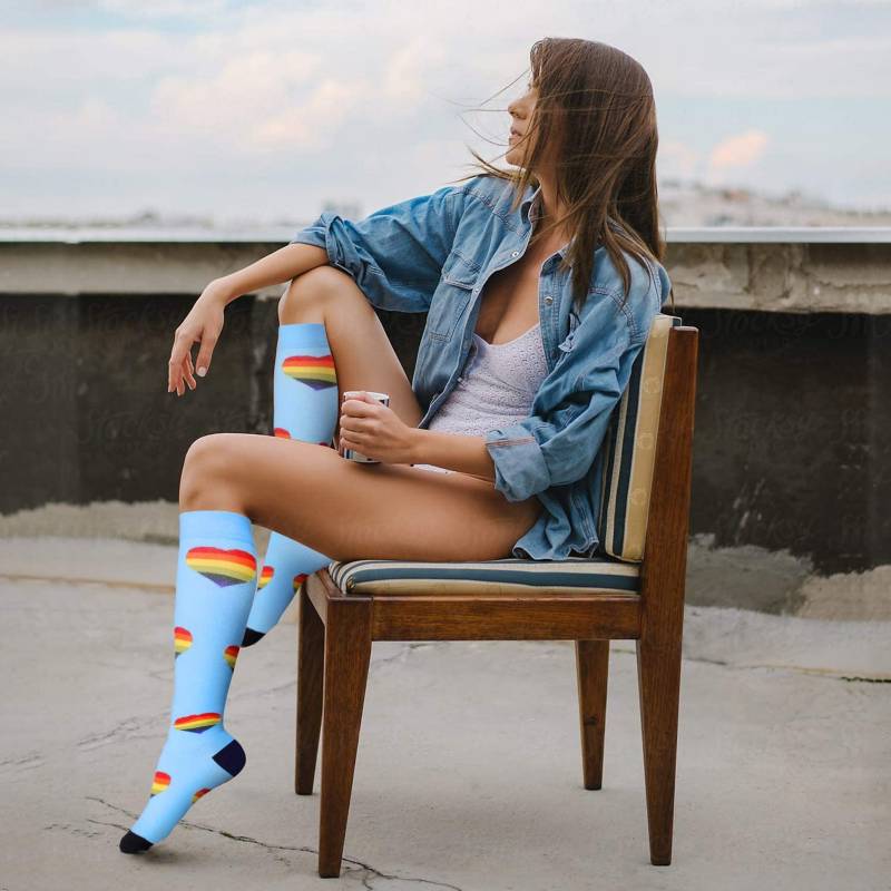 Calcetines Largos Medias Tobilleras Long Socks Women Calcetas