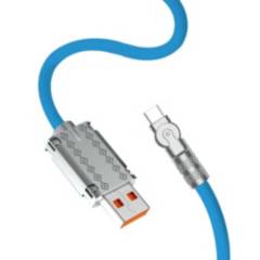 XUNDD - Cable de Carga USB C Flexible Giratorio 180° Android Carga Rápida