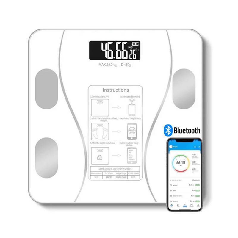 Bascula Digital Bioimpedancia Inteligente Bluetooth 180 Kg