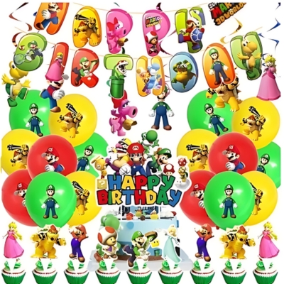 Piñata Cumpleaños Súper Mario Cotillón Mario Bros - Cotillón Activarte