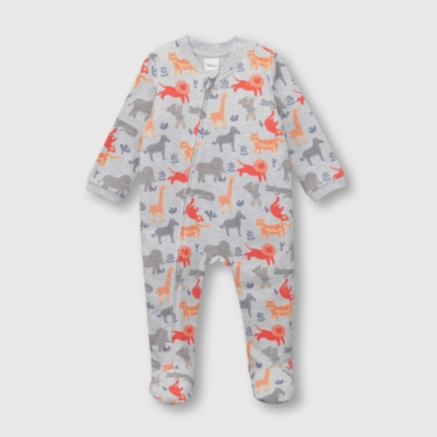 Pijama de bebé niño de polar fleece celeste (0 a 24 meses) - Colloky Chile