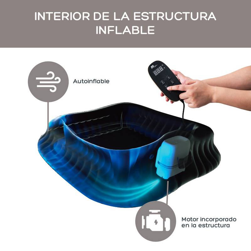 Hot Tub Rígido Oslo Frame Wifi Para 6 Personas Mspa