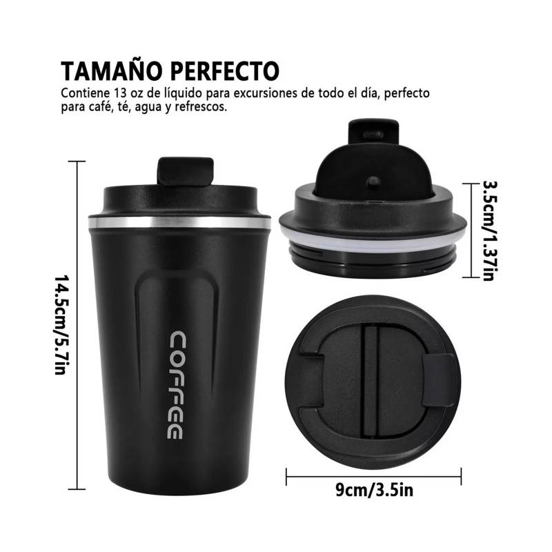 GENERICO Vaso Termico Portatil de doble capa de acero inoxidable cafe rosa