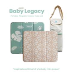 HAPPYMAT - Baby Legacy, Portable playmat - mudador TODO-EN-UNO, 60 x 57 cm