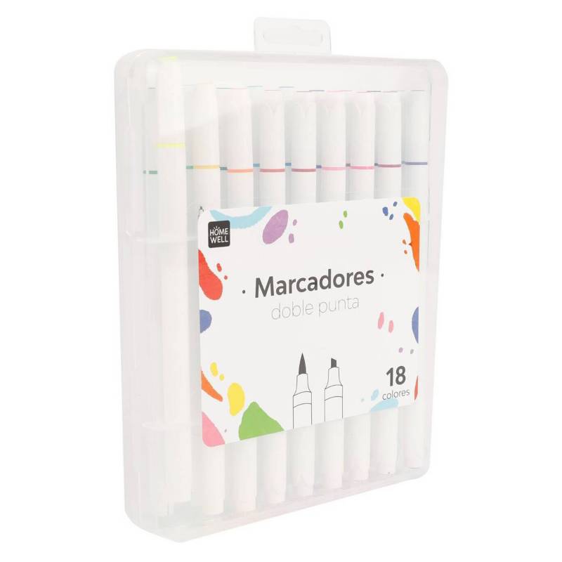 HOMEWELL Marcadores de Colores Punta Pincel 36u HOMEWELL