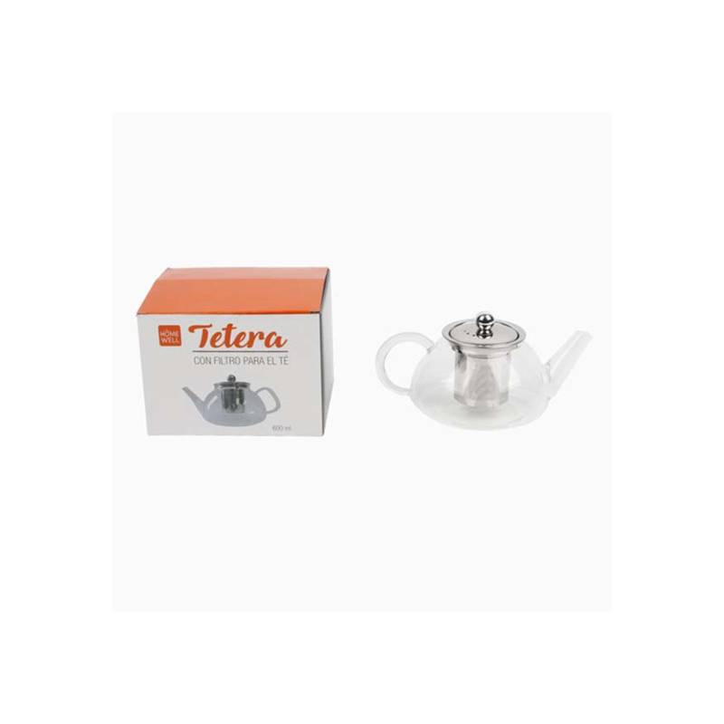 Tetera de Vidrio Con Infusor Acero Inoxidable 600 Ml.