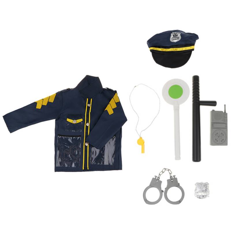 TIOZONEY 8 Piezas Juego de Rol Accesorios de Disfraces de Policía para  Niños.