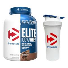 DYMATIZE - Elite 100% Whey Proteina 5 Lb - Dymatize  Chocolate + Shaker de regalo