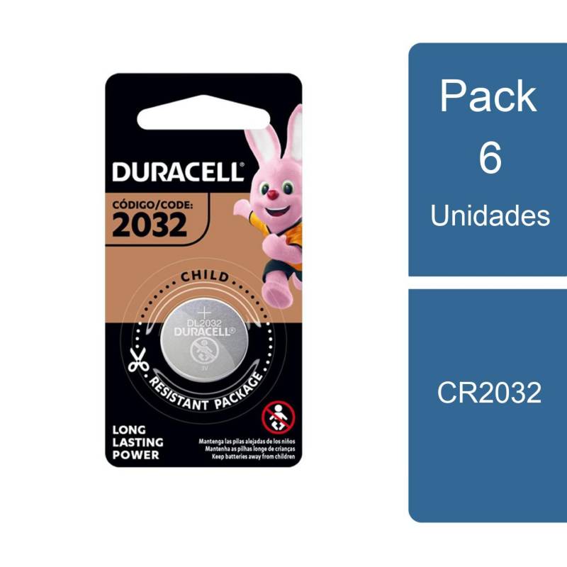 Pack 2 pilas boton cr2032 duracell