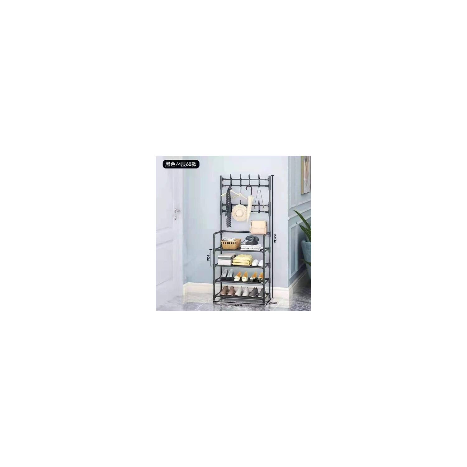 GENERAC Rack Organizador Zapatero Perchero Ropa Colgador 4 Niveles