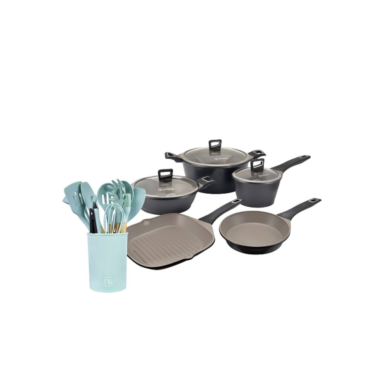 Set 12 Utensilios De Cocina Silicona Calipso Simplit— Melollevo