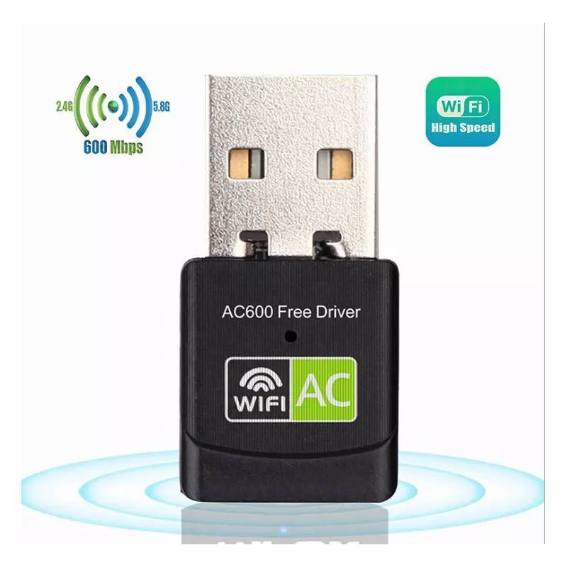 Adaptador Wifi Usb Ac Doble Banda Dual 2.4 Y 5 Ghz + Rapido