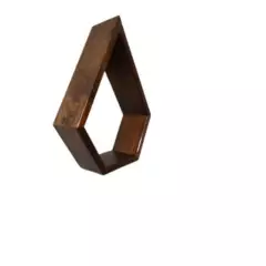 DECOAYUNTEMUCO - Repisas geometrica de madera  color chocolate