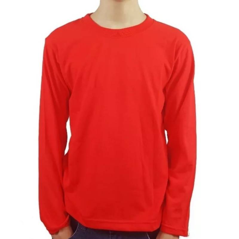 GENERICO camiseta manga niña/niño 100 algodon nacional color Rojo | falabella.com