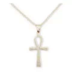 GENERICO - Collar Cruz Egipcia De Ankh Protección Plata 925 Cadena 50cm…
