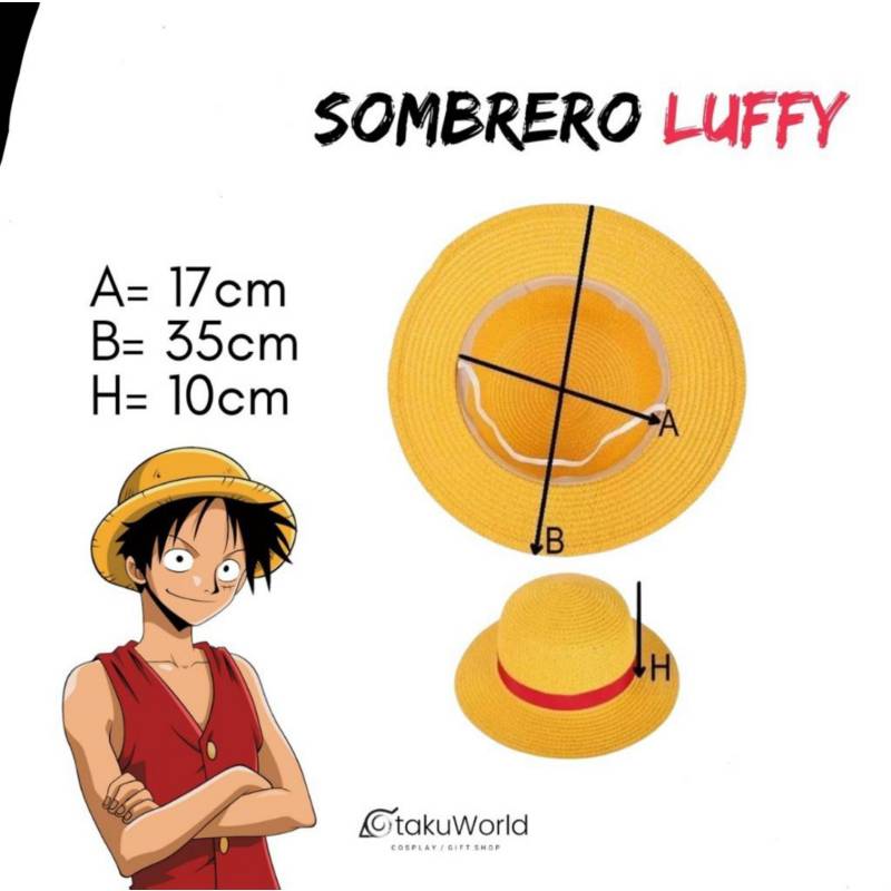 Sombrero de Luffy - One Piece - Sombrero de paja - Mundo Otaku
