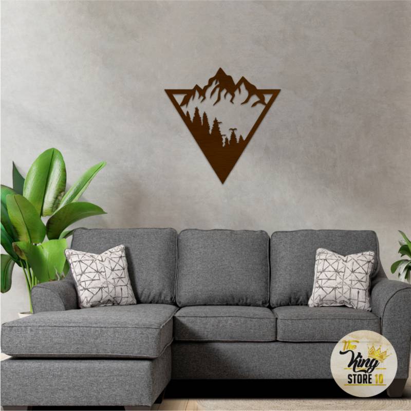GENERICO - Cuadro Decorativo Triangular de Montaña ROBLE