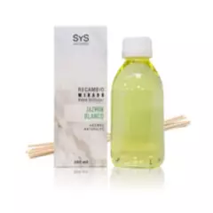 SYS - Difusor mikado jazmín blanco (recambio) 200 ml+ juego de varillas