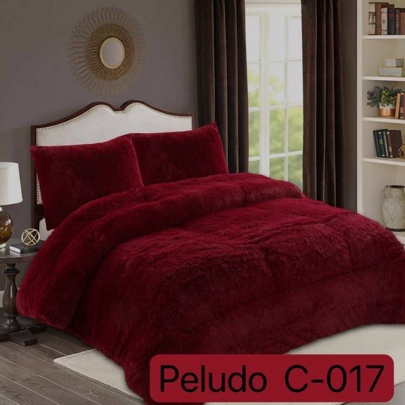 GENERICO Cobertor Peludo Cama King - Palo Rosa