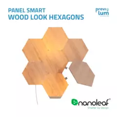 NANOLEAF - Paneles luminosos smart NANOLEAF Hexagono Madera pack de inicio