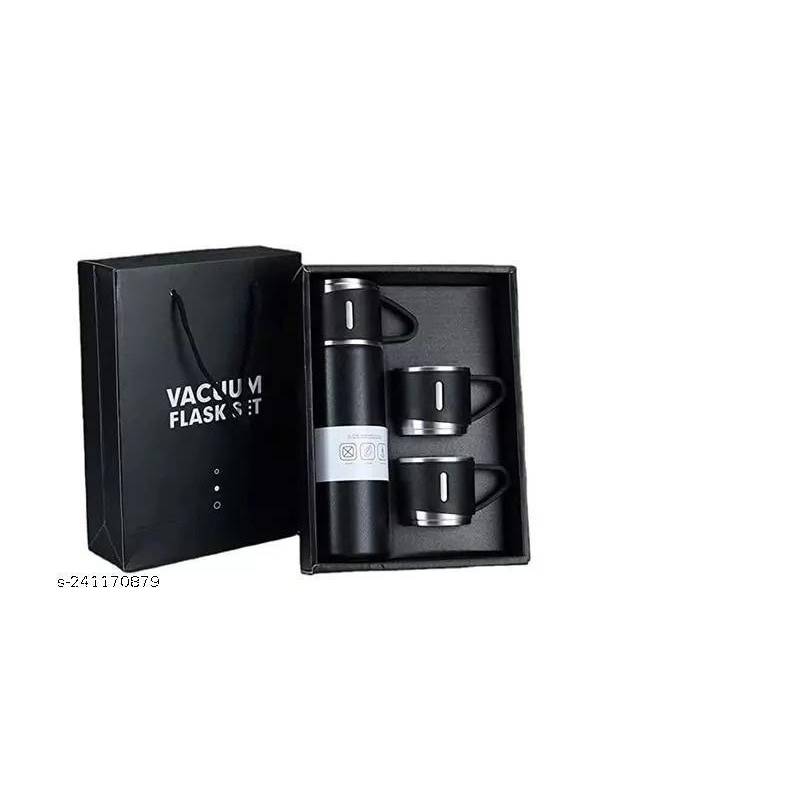 Ripley - SET TERMO PARA AGUA CALIENTE/FRÍA + 3 TAZAS DE 500 ML - NEGRO