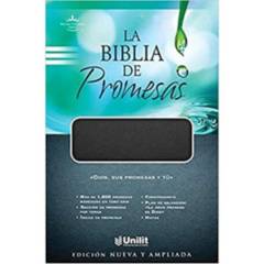 UNILIT - Biblia De Promesas Rvr-1960 Tamaño Bolsillo Piel Especial Negra