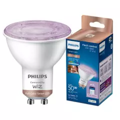 PHILIPS SMART - Ampolleta Philips Smart LED WiZ GU10 WiFi Multicolores Google Alexa