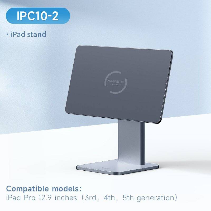 Soporte magnético plegable para iPad Pro de 12.9 pulgadas, soporte de  escritorio portátil ajustable de 360° compatible con iPad Pro de 12.9  pulgadas