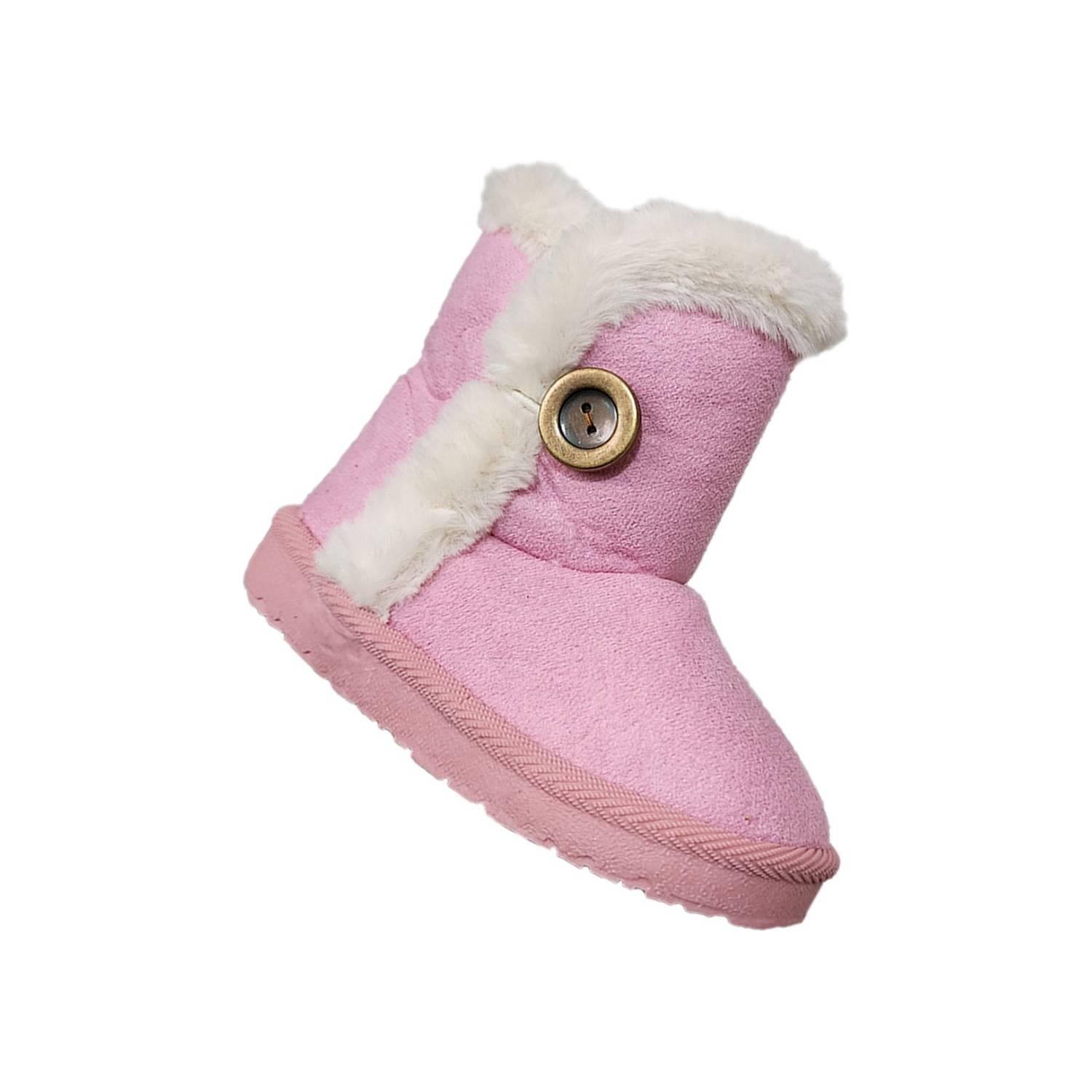 GENERICO Botines Invierno Con Chiporro Ni a Botones Rosa 7244