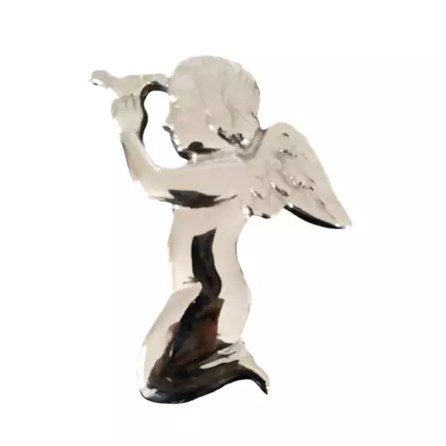 FUNERARIA CONCEPTO - Angel paloma cromado 16 cm