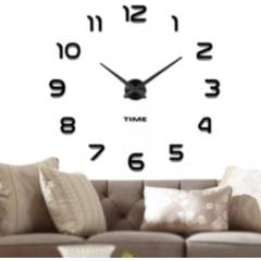 GENERICO - Reloj De Pared Digital 3d Moderno Y Grande De 110cm Negro