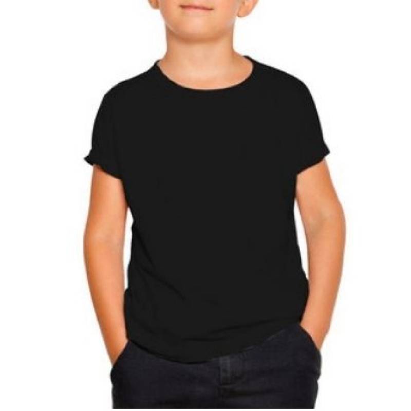 GENERICO Pack 6 Camisetas Negras Niño 100% Algodón Manga Larga Unisex