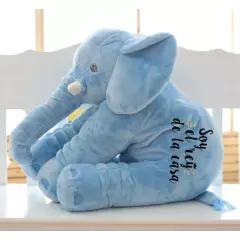 GENERICO - Peluche Almohada De Elefante Azul Soy El Rey De La Casa