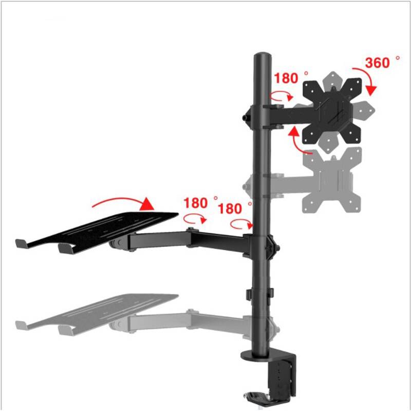 GENERICO Soporte Monitor Y Notebook Brazo Articulado Escritorio