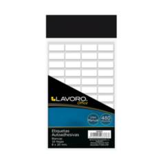LAVORO - Etiqueta adhesiva blanca 8x20mm 480 unidades