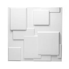 MERCAR RAY - Panel Decorativo 3D PVC Blanco 4m² 16 paneles 50x50cm