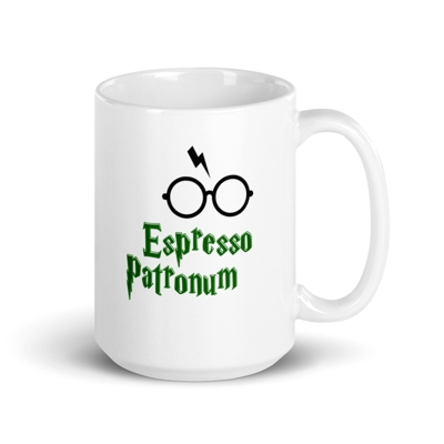 Taza Térmica con ilustración Potter y frase Espresso Patronum